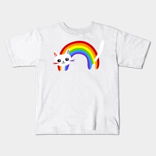 cute rainbow cat Kids T-Shirt